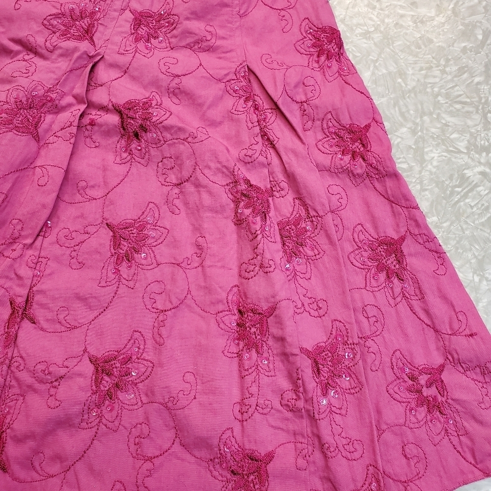 #071 Dolled Up Size Small by F.A.N.G. fuschia sequined skirt - Picture 12 of 16